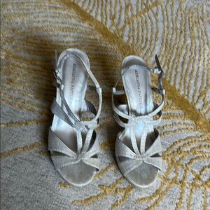 Adrianna Papell Shimmering Silver Sandals